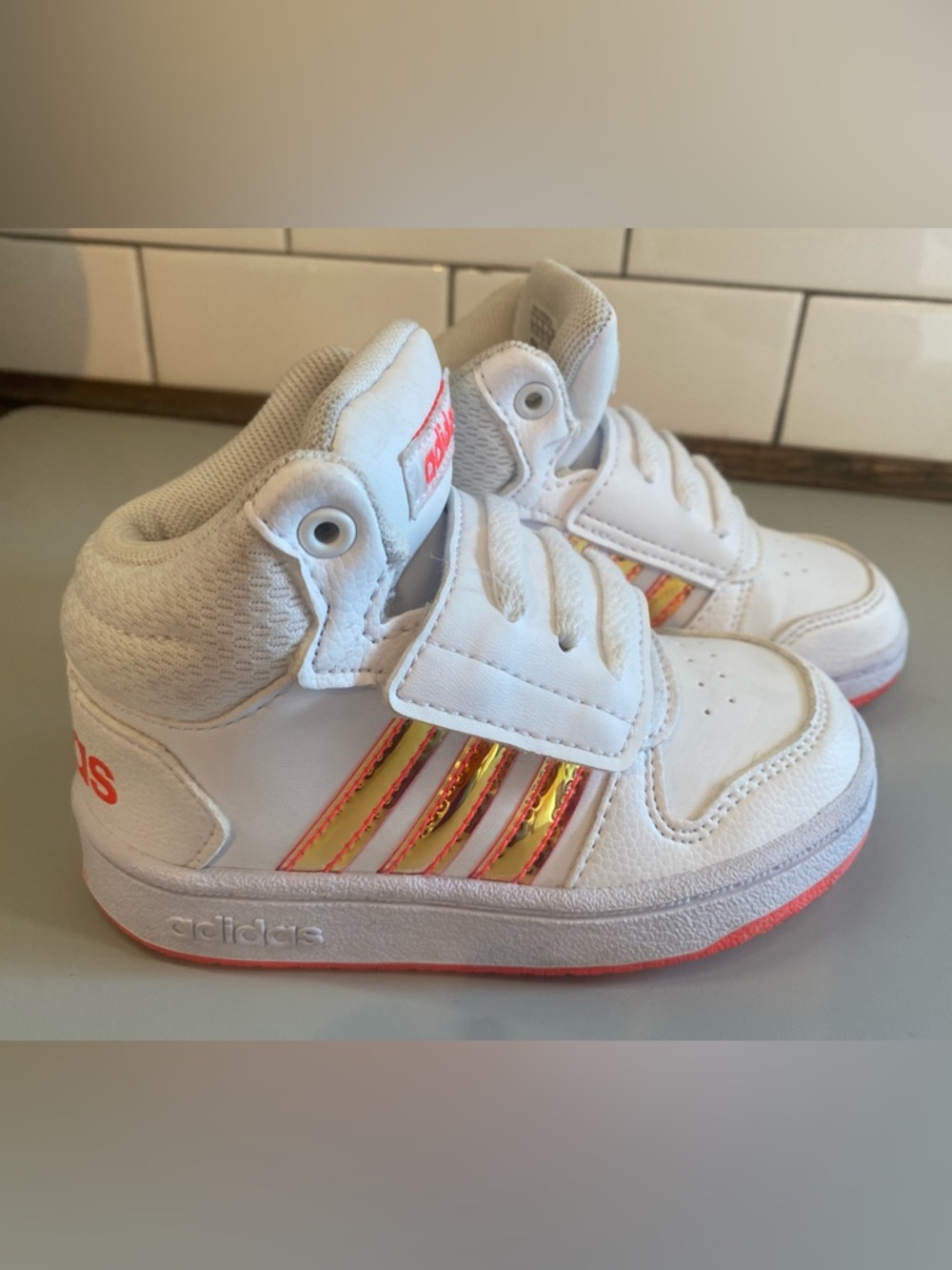 Baby Adidas White High-Top Sneakers